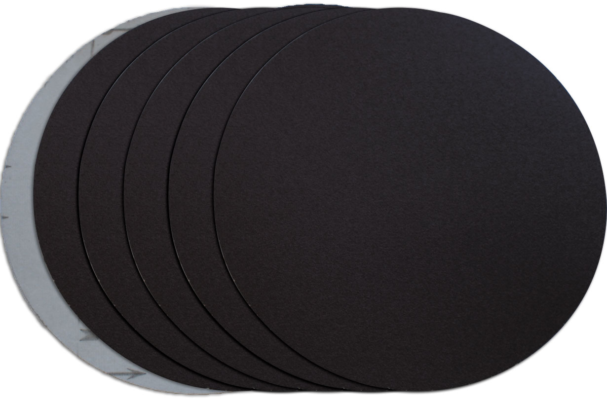 Диск шлифовальный на велкро основе P80, 230мм / без отв., черный, 5 шт.